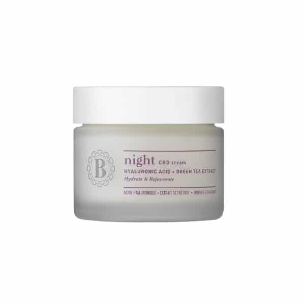 Blossom NIGHT - Crème CBD avec Acide Hyaluronique & Extrait de Thé Vert, Cosmetique Chanvre