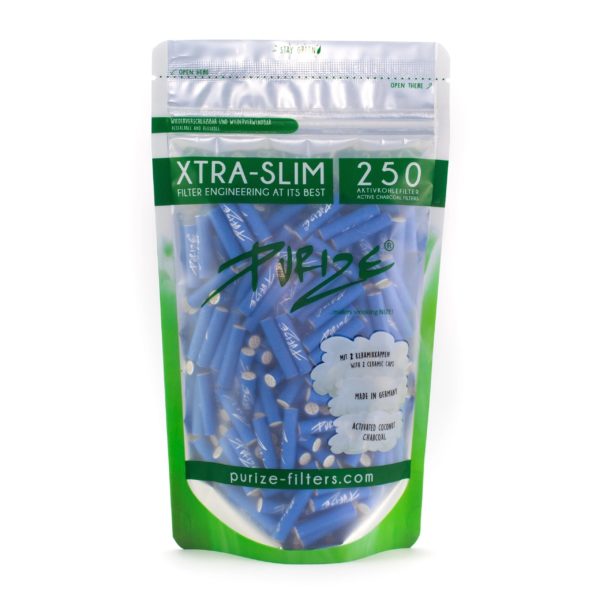Purize Xtra Slim BLEU - Filtres à Charbon Actif 1, Filtres Joints