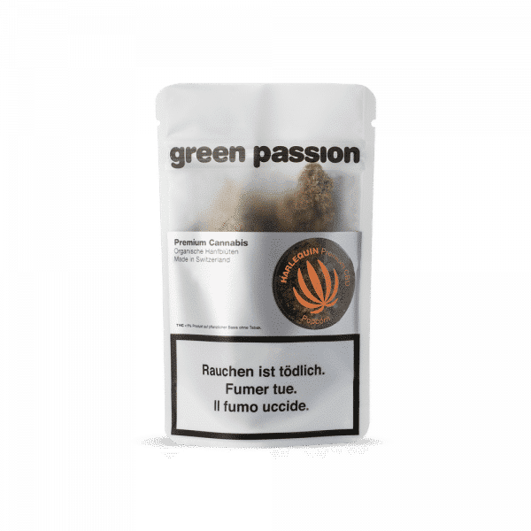 Green Passion Harlequin Popcorn, Legales Cannabis