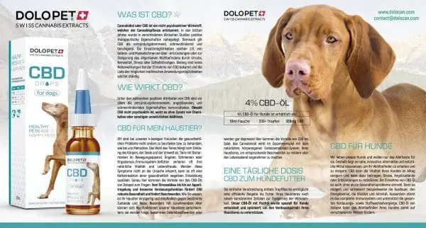 Dolopet Gouttes CBD 4% pour chiens 1