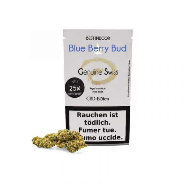 Genuine Swiss Blue Berry Bud, Legales Cannabis