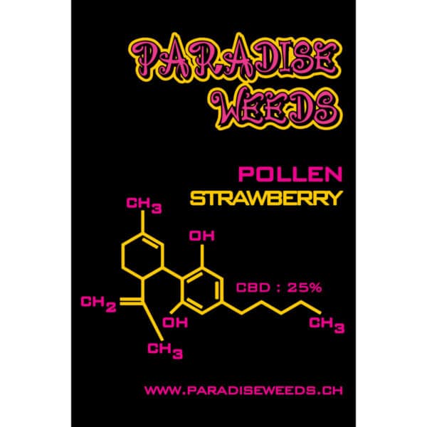 Paradise Weeds Dry CBD Extract Strawberry, CBD Pollen
