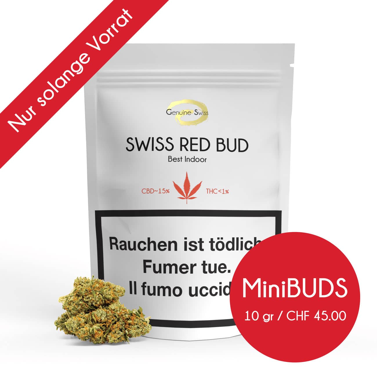 Genuine Swiss Swiss Red Minibuds, Genuine Swiss