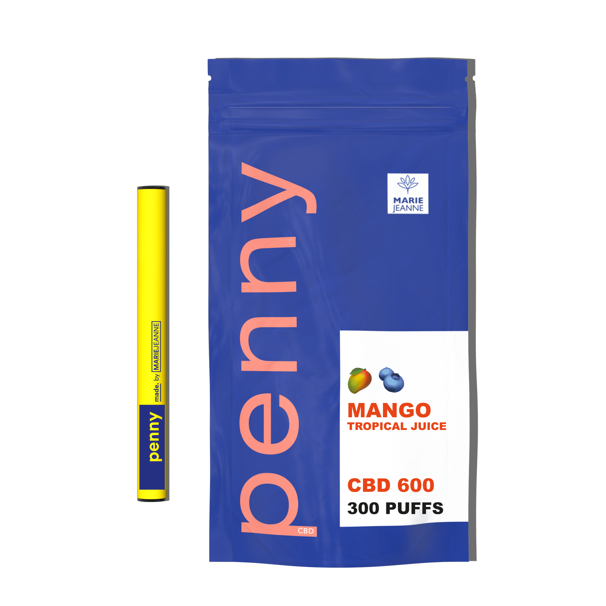 Marie Jeanne Penny Mango Blueberry - Disposable CBD Vape Pen, Vape Pens