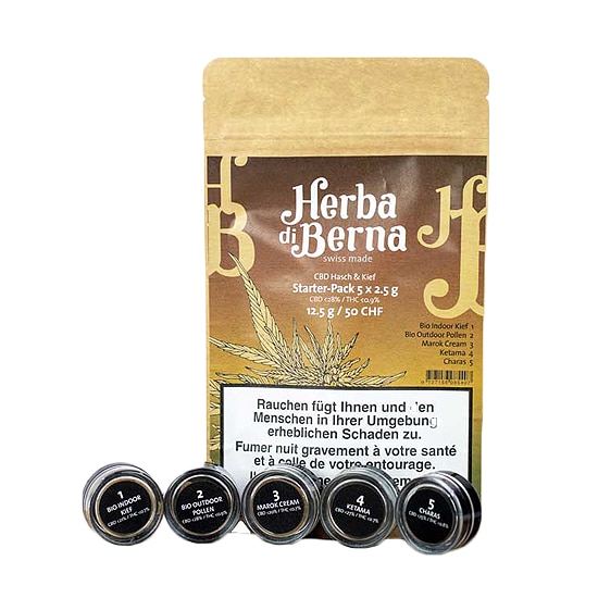 Herba di Berna Hash Starter Pack, CBD Hash