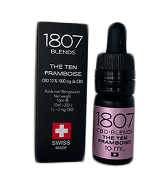 1807 Blends The Ten Rasperry Aroma CBD Oil 10% Broad Spectrum 1