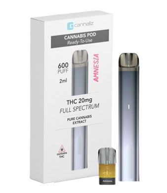 Cannaliz Amnesia Cannabis Vape Pod Kit ⦁ Nevoks APX S2 + 20mg THC Cartridge 1