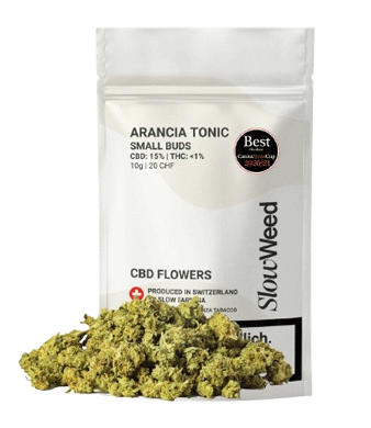 Slow Weed Arancia Tonic Minibuds Small CBD Buds Outdoor 1