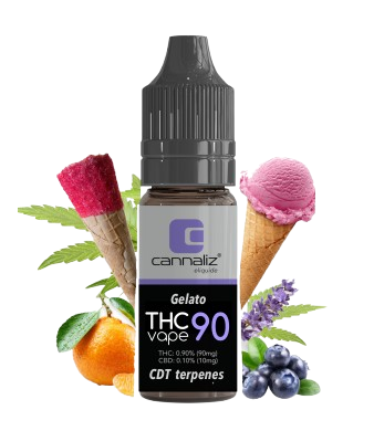 Cannaliz Gelato THC Liquid ⦁ Botanical Terpenes E-Liquid with 90mg THC 1