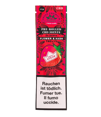 Swiss Premium Pollen Strawberry Pre-Rolls CBD Joints Flower + Hash 1