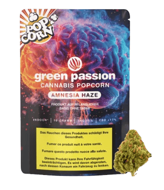 Green Passion Amnesia Popcorn Small CBD Buds Indoor 1
