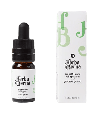 Herba di Berna Full-Spectrum Organic Hemp Oil with 5% CBG + 5% CBD 1