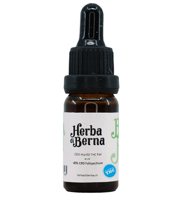 Herba di Berna THC-Free Organic CBD Drops 18% CBD Oil Broad Spectrum 1